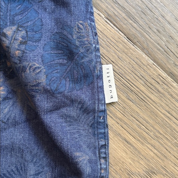 Bugatti | Dark Blue Hawaiian Themed Long Sleeve Button Up Shirt Size Medium - Picture 9 of 14